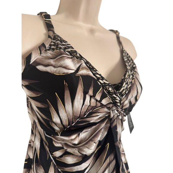Mirclesuit Love Knot Size 10 Tankini Top Black NWT Underwire $178 - Picture 5 of 9